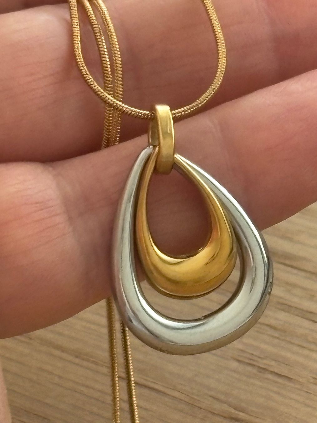 Colliers: Luxus Elegante Edelsthal Kette Farbe : Gold/Silber – Neuf (Voir description) à Biel-Bienne par Roserosse13 3