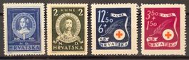 Kroatien NDH 1941-1943 Lot Zrinska Frankopan Rotes Kreuz MH