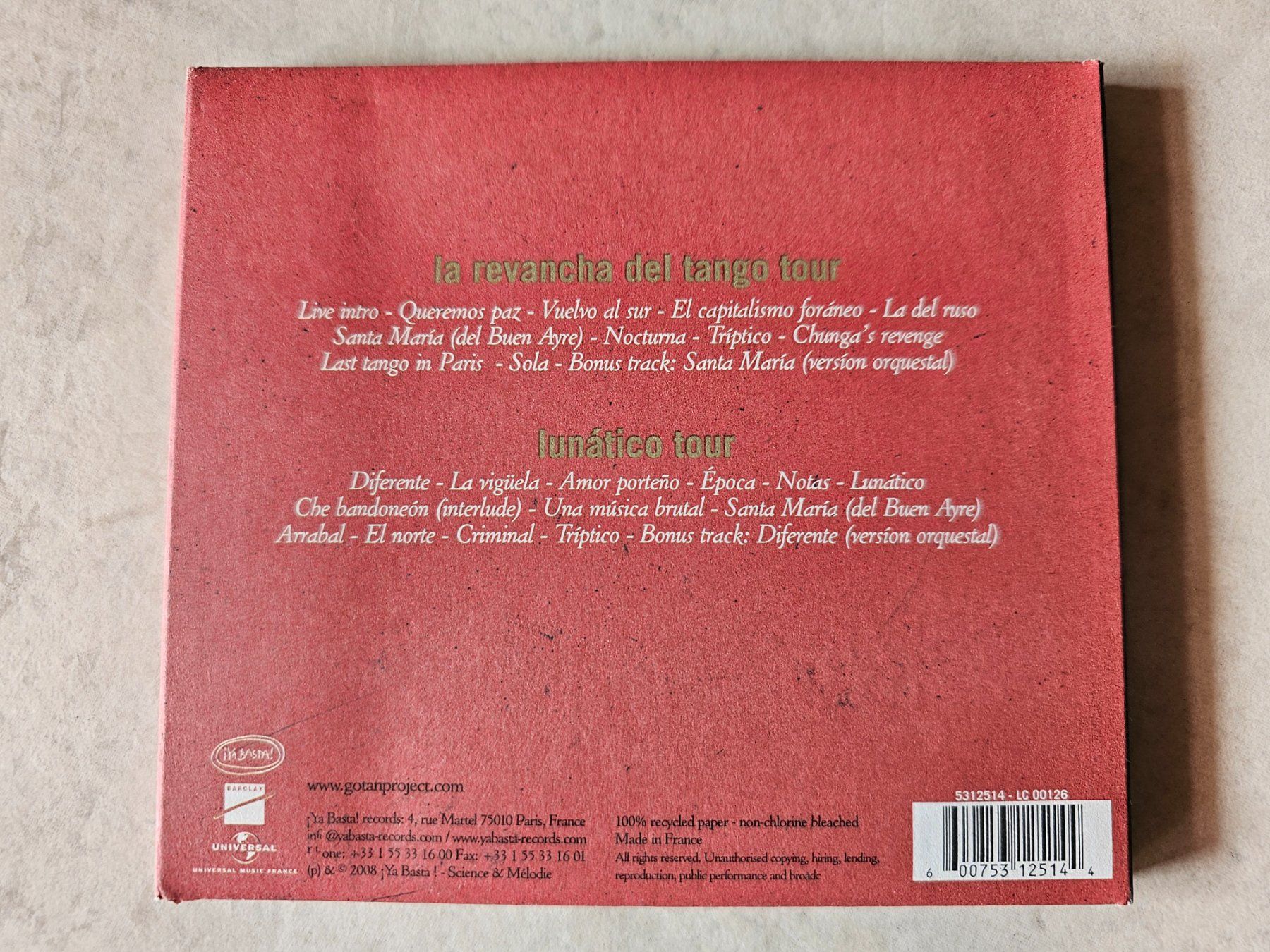 CD: Gotan Project  -  LIVE  /  2 CDs – Usato da Schneisingen venduto da backstore24 1