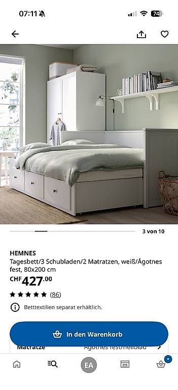 Ikea Lits: Hemnes Bett – D'occasion à Lachen SZ par eyl_d7sz 1