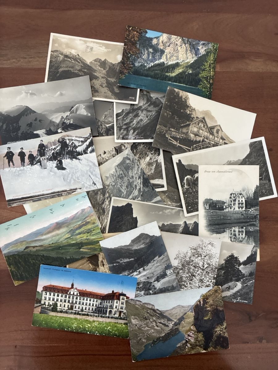 Ansichtskarten: 53 Ansichtskarten Schweiz diverse vom Appenzell  – Gebraucht aus Oftringen von Cla.vD.74