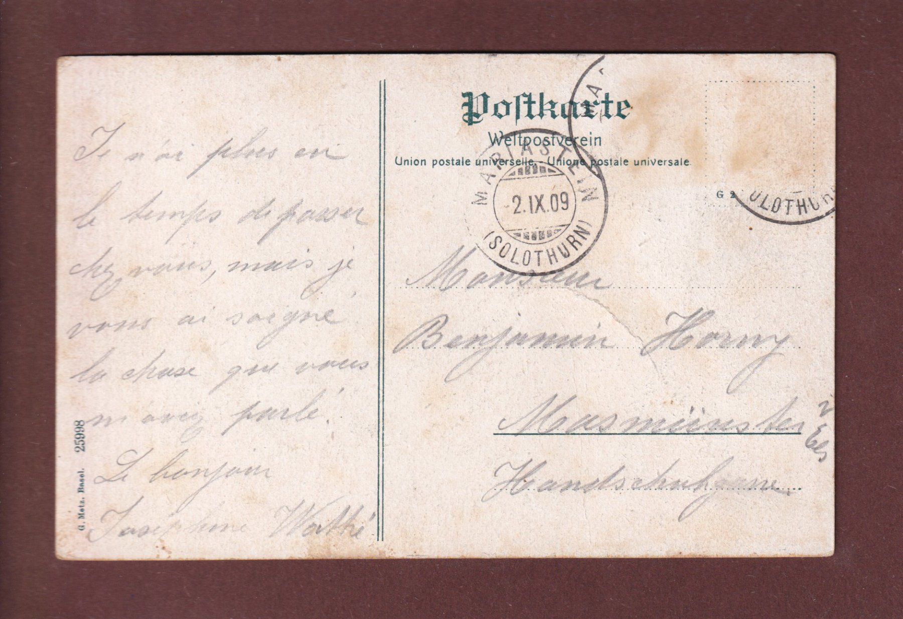 Ansichtskarten: MARIASTEIN - 1909 // Falte // – Gebraucht aus Pully von nicecards 1