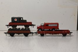 Güterwagen  mit LKW Beladung Fleischmann HO/DC ohne OVP