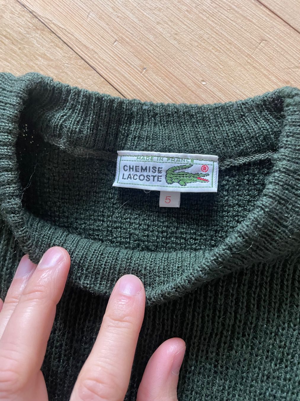 Lacoste Pullover & Sweatshirts: Lacoste Wollpullover in Grün, Grösse 5 (ca. M) – Gebraucht aus Zürich von TheWickerman 4