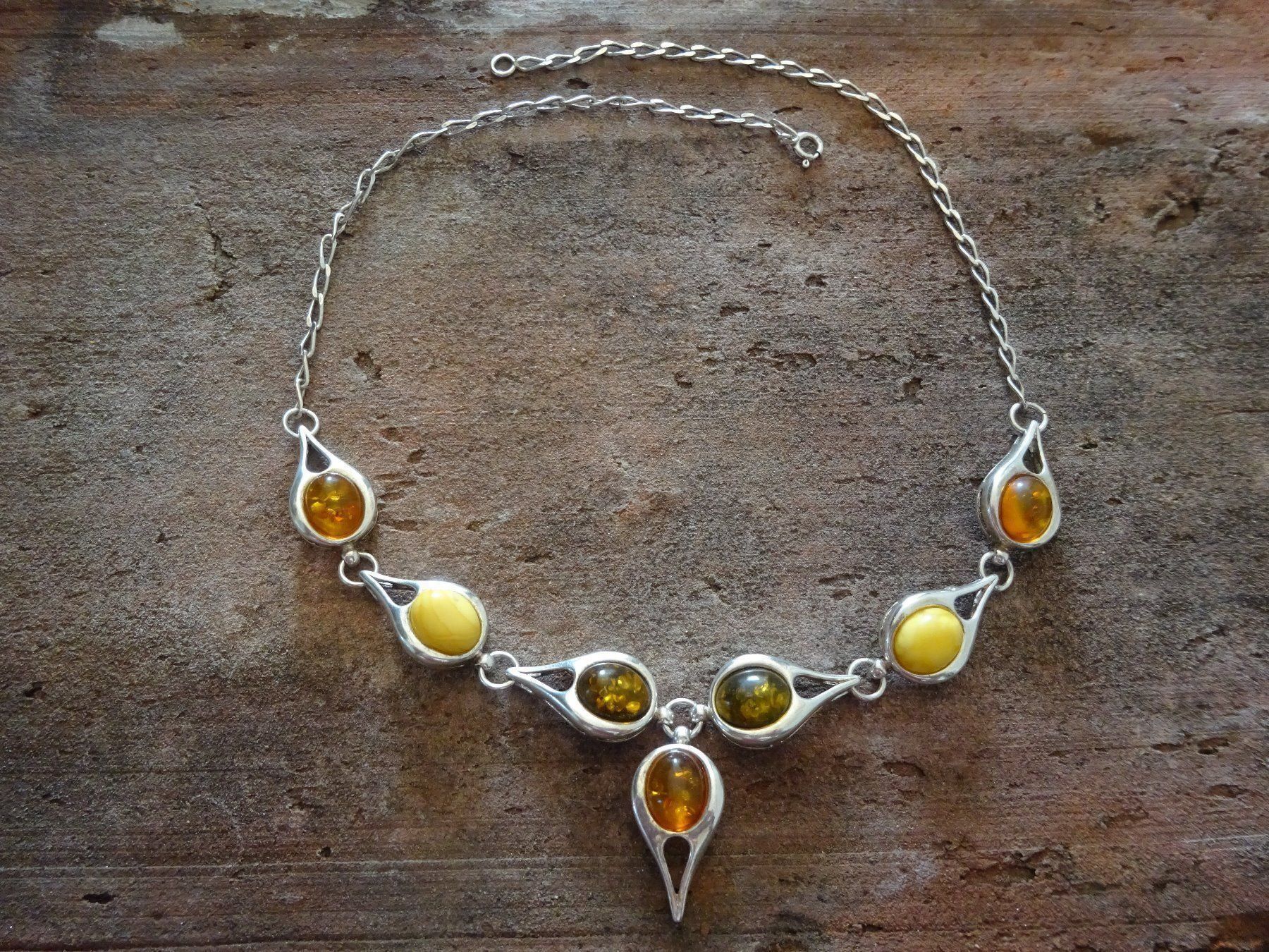 Catenine: Kette Bernstein / 925 Silber – Usato da Esslingen venduto da FetteSchnecke 1