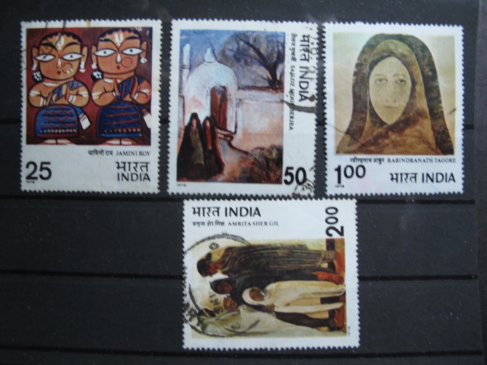 Tutti i francobolli: India 1978 Moderne Gemälde – Usato da Wil SG venduto da fva01