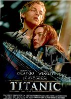 TITANIC topCAST DiCAPRIO WINSLET CAMERON / TOP AUTOGRAMME