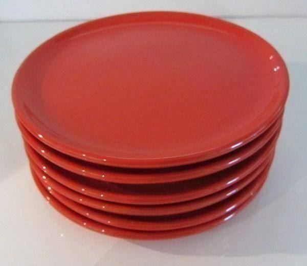 Teller: 6 Stk. Keramikteller rot, 20 cm – Neu und originalverpackt aus Egliswil von chroetli22
