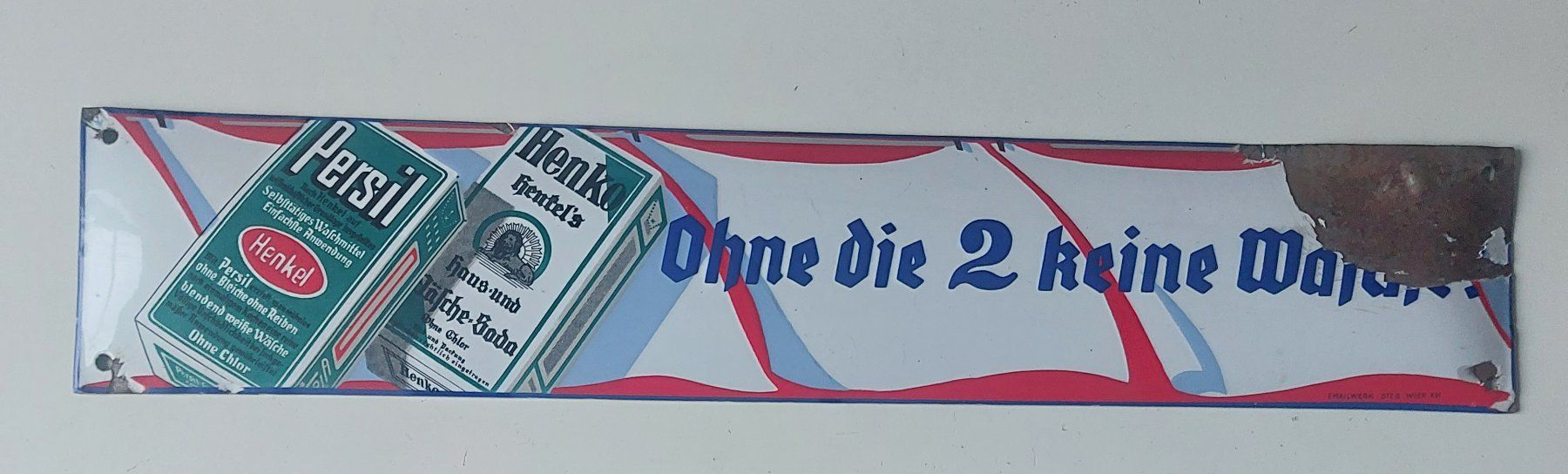 Persil Insegne: Emailschild Persil Henko Plaque émaillée – Usato da Schenkon venduto da TG10