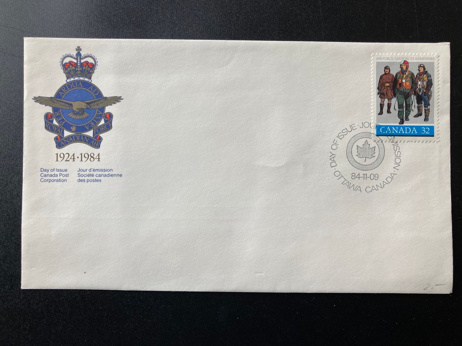 Tutti i francobolli: FDC Kanada 60 Jahre Air Force 1984 – Nuovo e nell'imballaggio originale da Niederurnen venduto da Alpineyeti