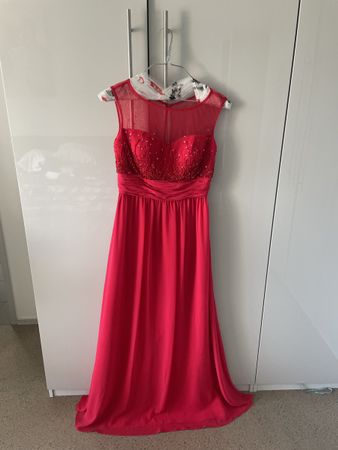 Festliches Abendkleid rot/pink