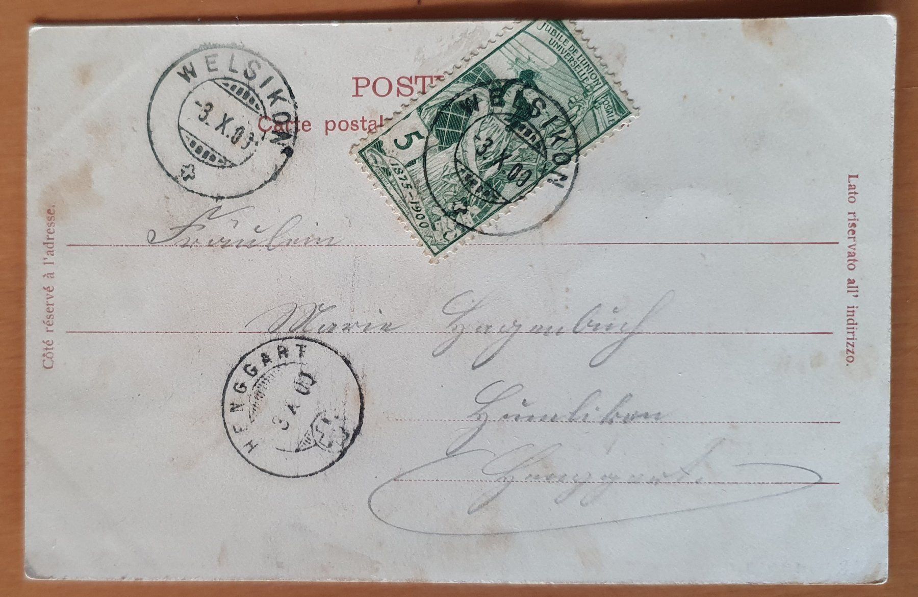Ansichtskarten: Gruss aus Welsikon 1900 – Gebraucht aus Kreuzlingen von Rschweiz1 1