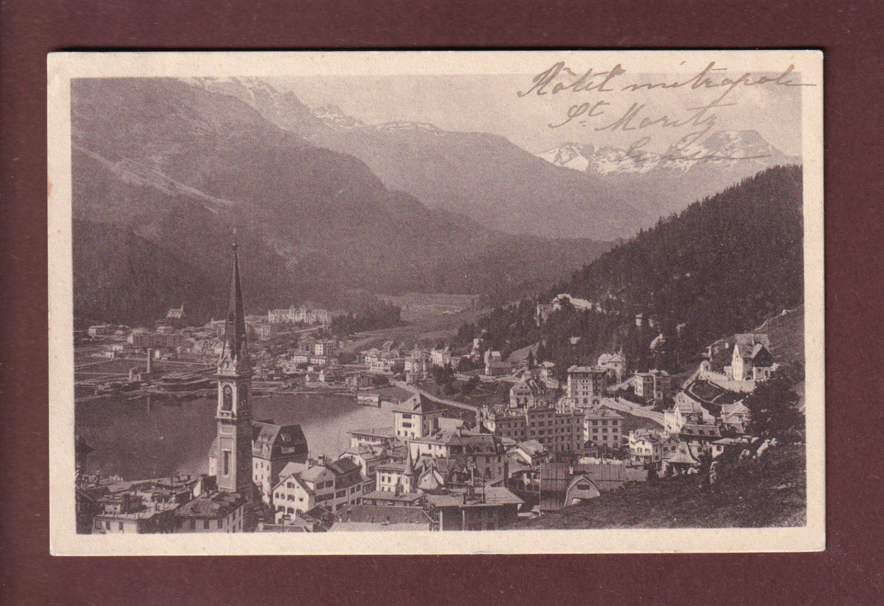 Cartoline postali: ST. MORITZ - 1913 – Usato da Pully venduto da nicecards