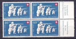 PP 1950, Nr. B50 im 4er-Block, postfrisch**. Kat. Fr. 60.-.