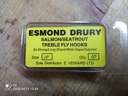 Für Fliegenbinder Treble Hooks #10 Dreiangel Top !