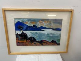 Gouache auf Papier Berglandschaft von Carl Walter Liner