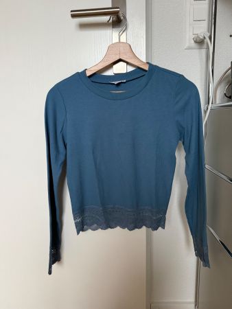 Subdued Shirt, Gr. 38, blau mit Spitze, Top Zustand!
