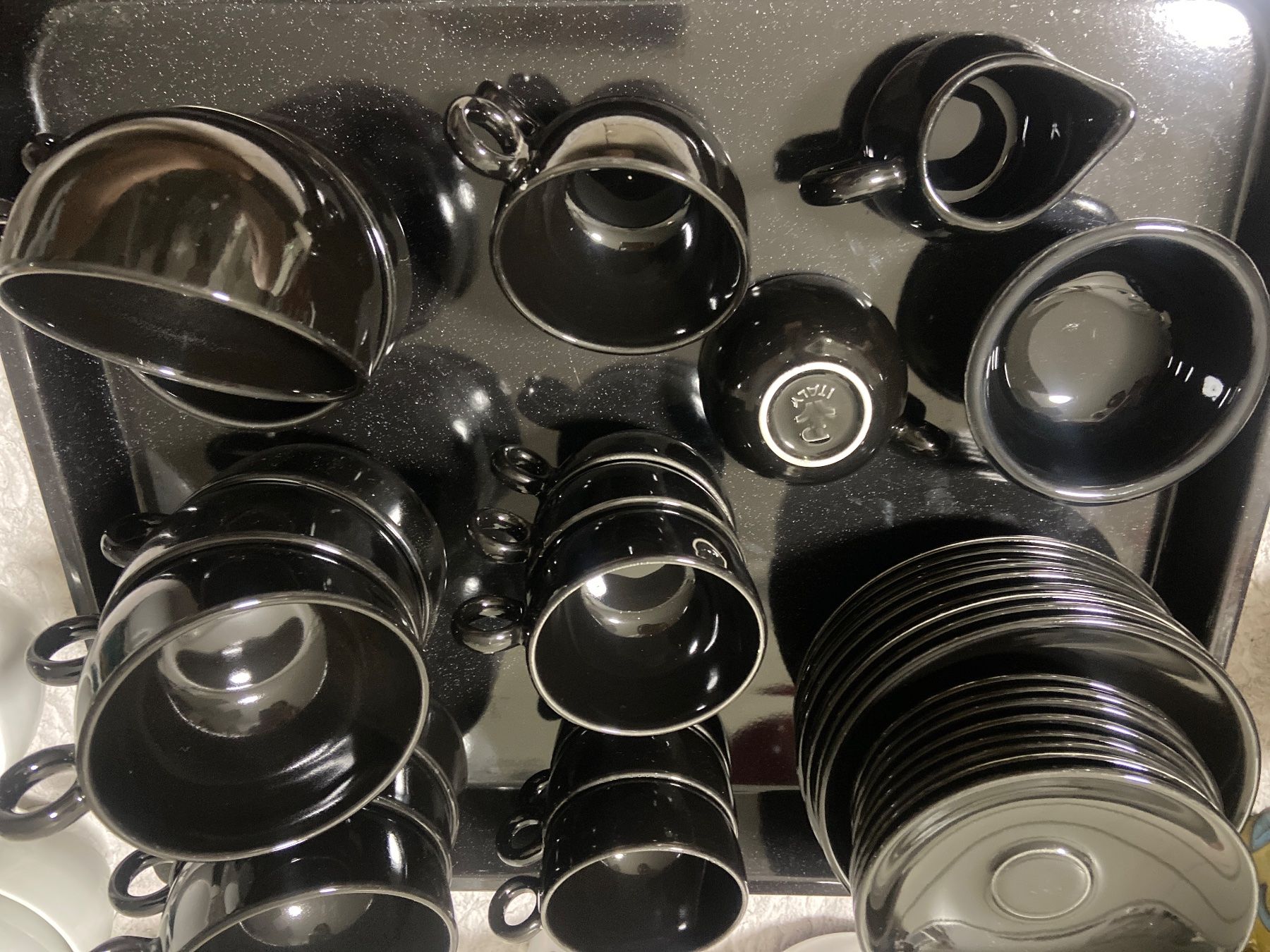 Cucine complete: Kaffe- Tassen- Set 16 Stk. schwarz – Usato da Urdorf venduto da JcdS