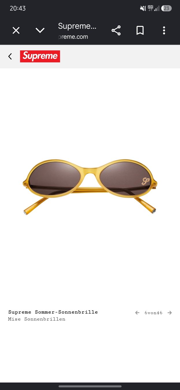 Supreme Occhiali & Lenti: Supreme Mise Sonnenbrille – Nuovo (secondo la descrizione) da Obfelden venduto da IDA_secondhand 4