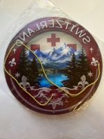 Plaque décorative ronde motif Suisse objet neuf