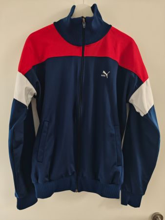 Puma Trainingsjacke blau rot weiss gebraucht Zustand