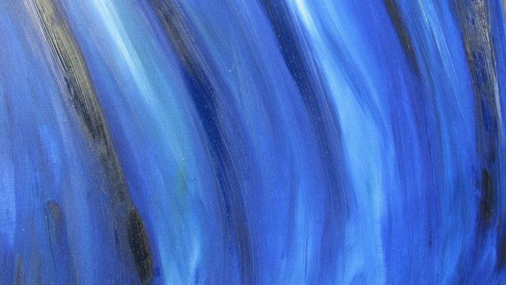 Dipinti: All Blue  - Ölbild - gerahmt – Usato da Widen venduto da LokiStar 1