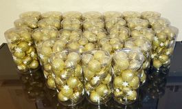 Weihnachtskugeln in Gold / Glitzer 560 Kugeln