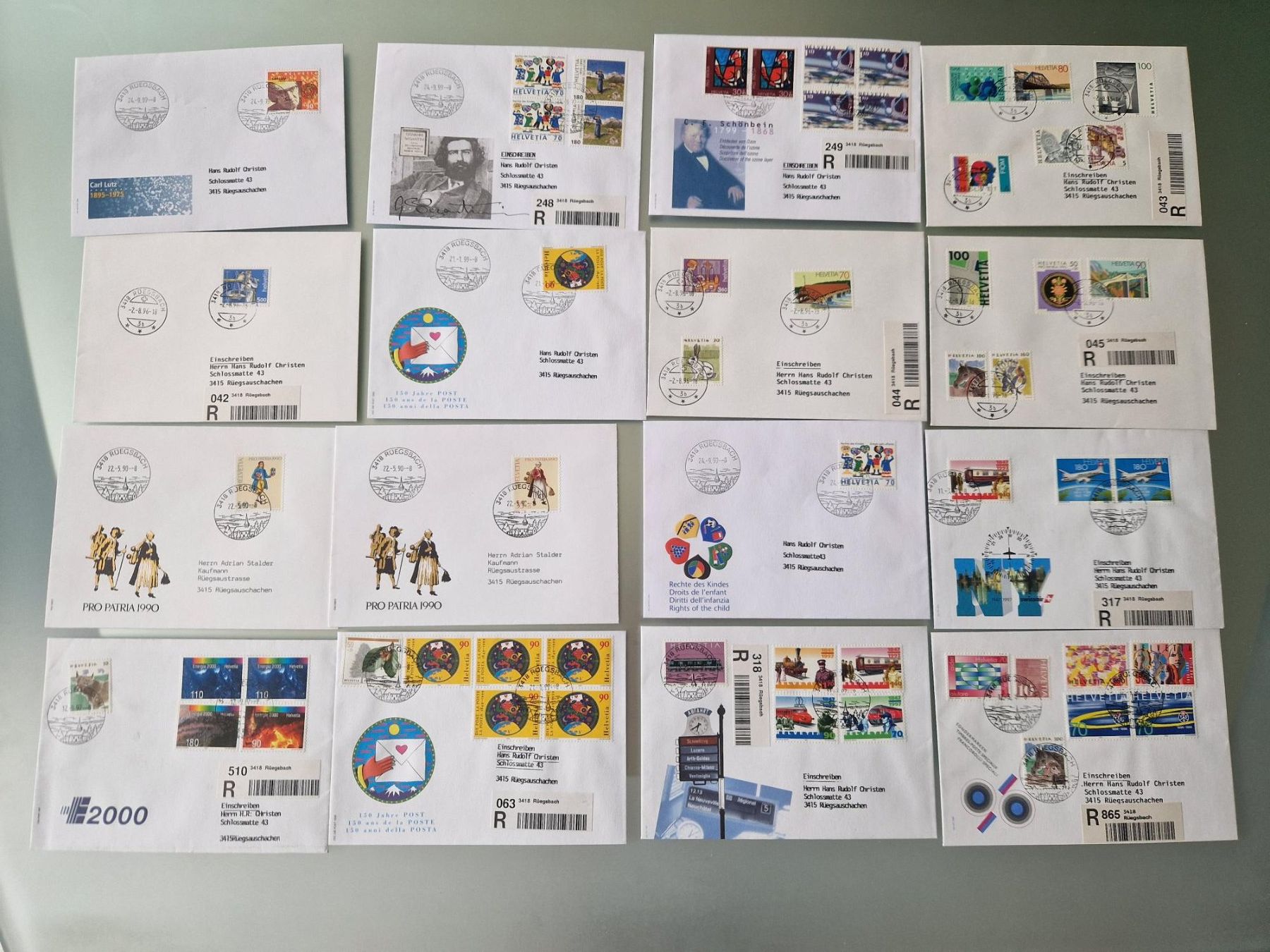 Tutti i francobolli: Moderne Attraktive Briefpost Abgestempelt RÜEGSBACH – Usato da Büetigen venduto da philat