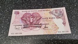 Bank of Papua New Guinea 5 Kina Banknote 