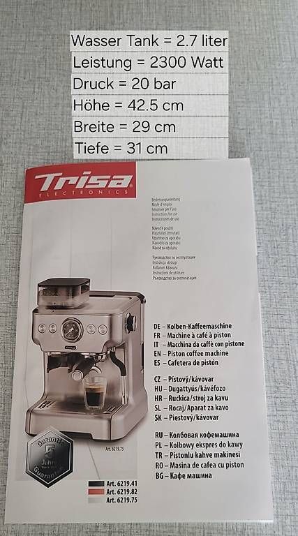 Macchine per caffè & Macchine per espresso: Kaffeemaschine Trisa Barista – Usato da Biberist venduto da BosshardtG