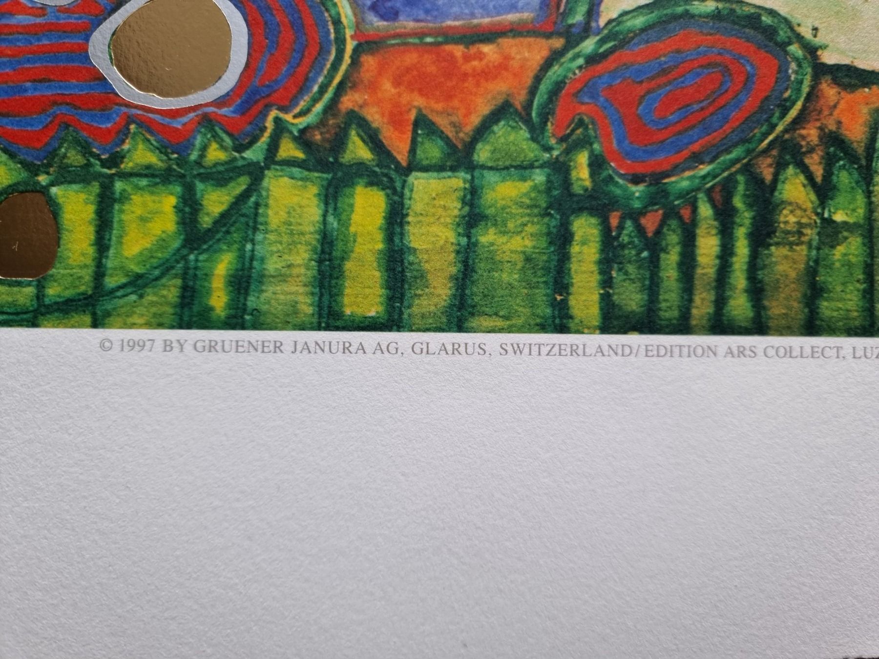 Grafica & Litografie: HUNDERTWASSER GRANOLITHOGRAPHIE – Usato da Gersau venduto da grafik-kunst 3