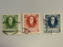 1925, 85. Geburtstag des Fürsten Johann II, W1-W3