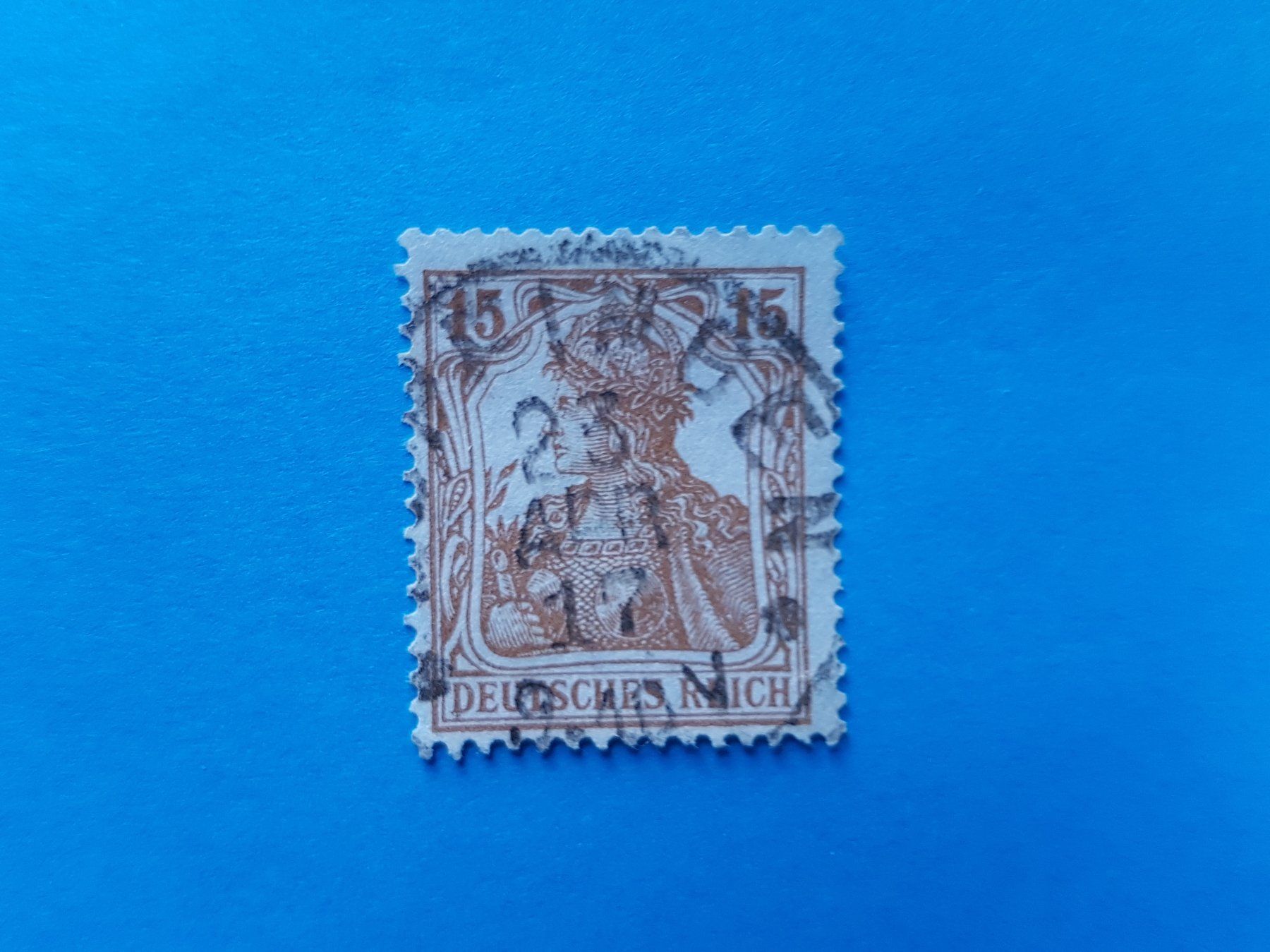 Alle Briefmarken: 15 Reichspfennig - DR - Germania - 1916 – Gebraucht aus Reinach BL von Dexy62