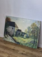 Oel Gemälde Mühle 1974 