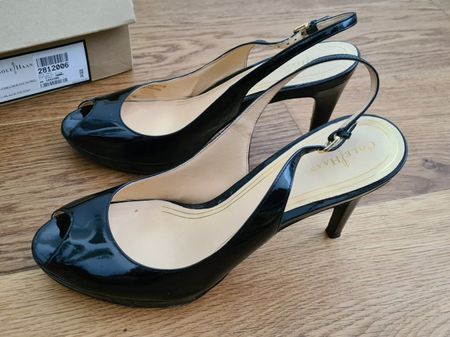 Cole Haan Slingpumps, schwarz Lackleder, Gr. 42