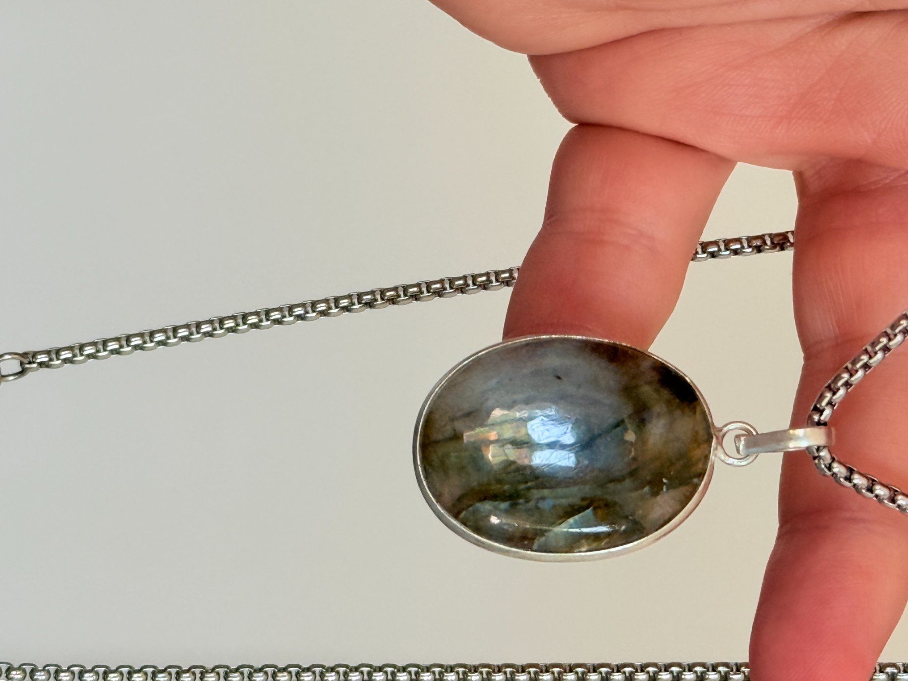 Colliers: Collier avec Labradorite – Neuf avec emballage d'origine à Genève par AWWA 5