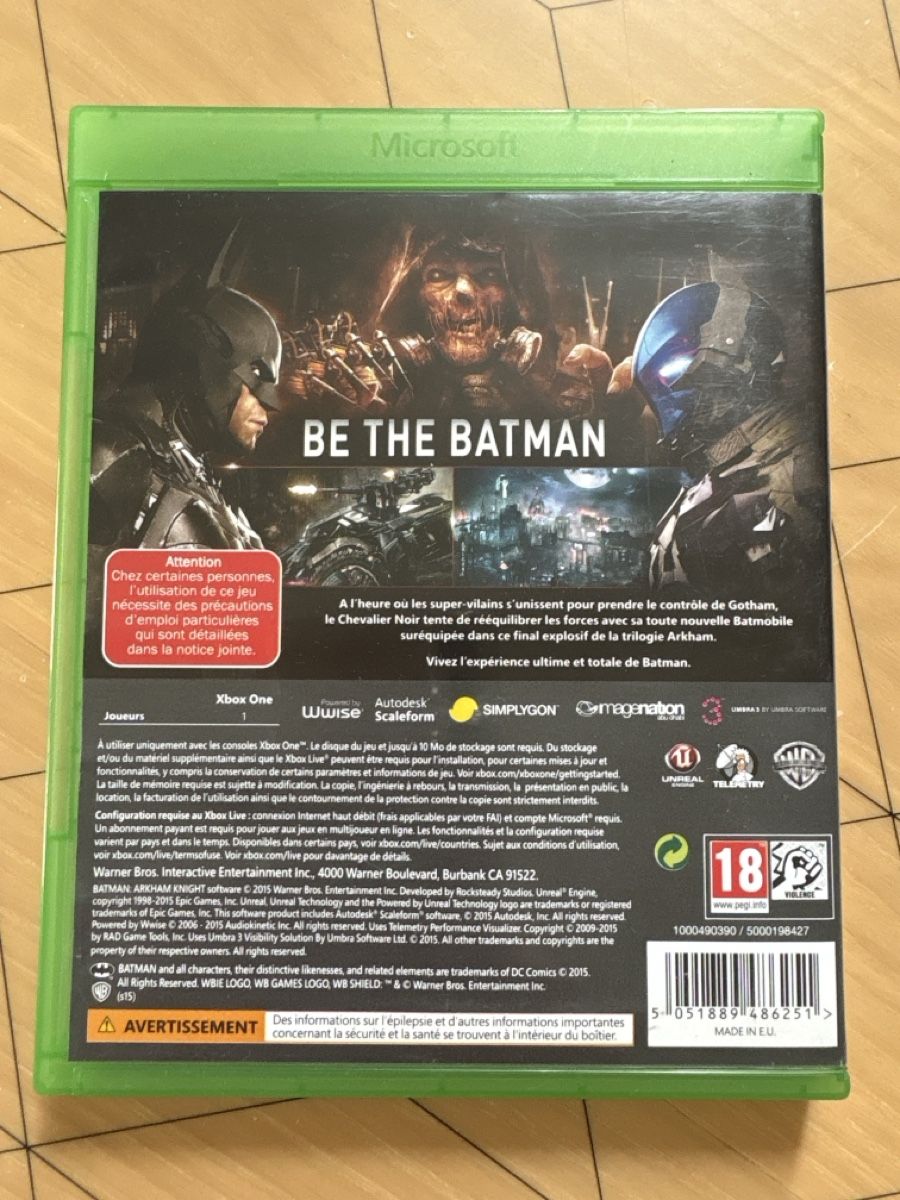 Giochi: Batman Arkham Knight Xbox One FR – Usato da Vevey venduto da Jaycewitwicky 1
