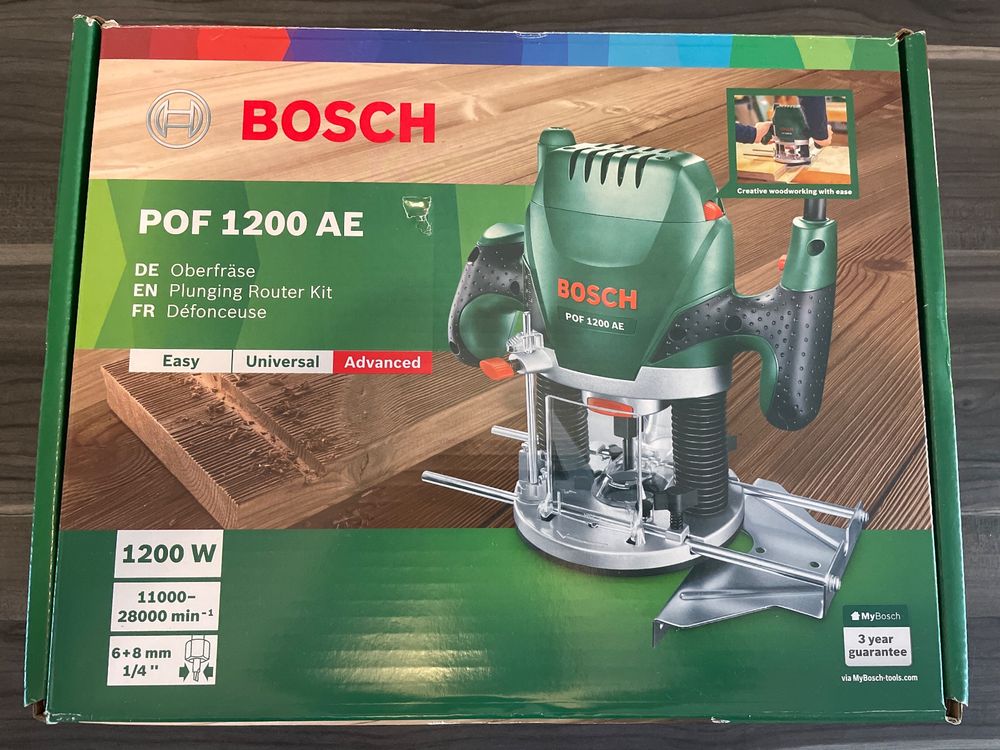 Défonceuse à bois BOSCH Pof 1200 ae, 1200 W