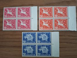 Dienstmarken 4er Blocks: UPU
