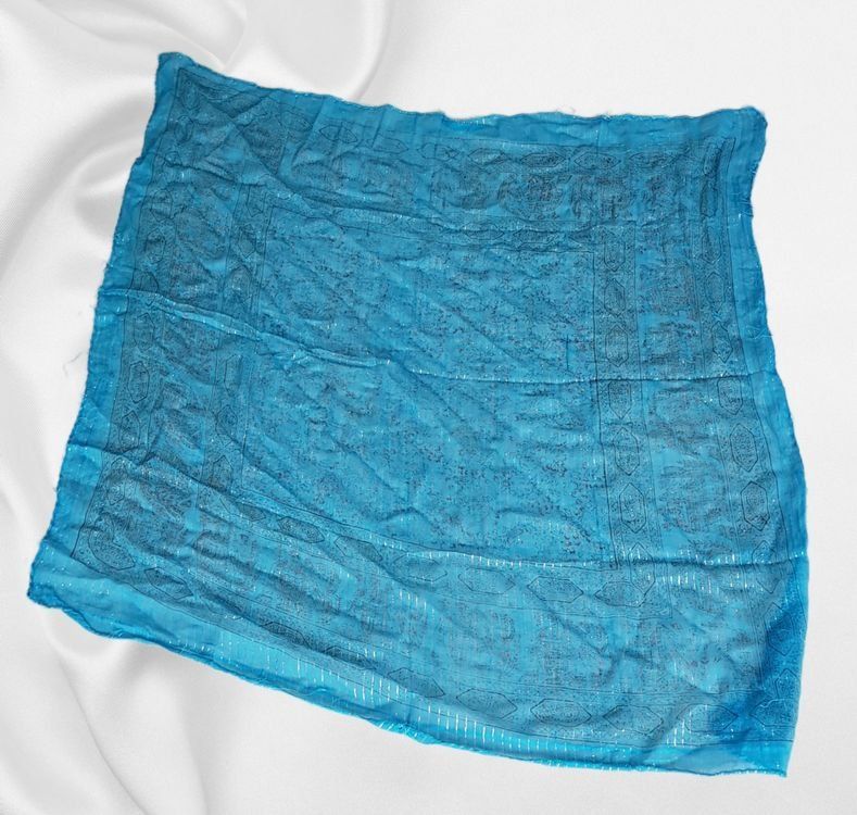 Foulard & Sciarpe: Blaues Tuch mit Muster, leicht & luftig! NEU – Nuovo e nell'imballaggio originale da Aarburg venduto da Glitzerschein 2