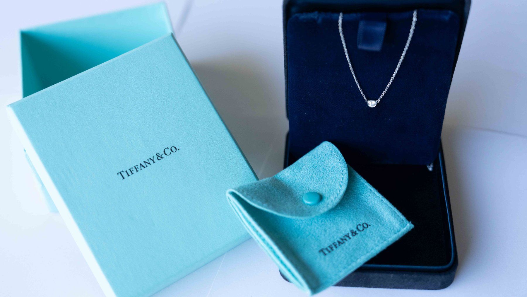 Tiffany & Co. Ketten: Tiffany - Elsa Peretti Single Diamond Platinum Pendant – Gebraucht aus Clarmont von sil_59s9 5
