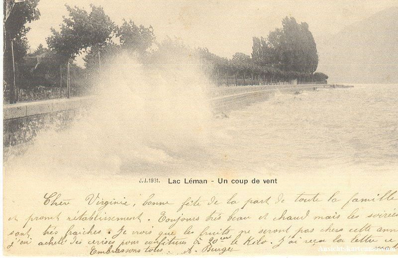 Ansichtskarten: Lac Léman + 1904 – Gebraucht aus Emmenbrücke von teestube