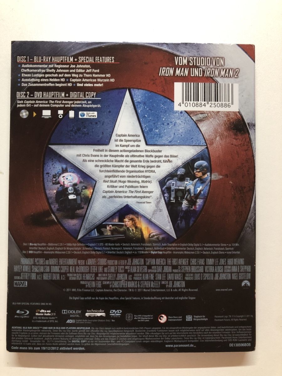Alle DVDs: Captain America - The First Avenger Blu-ray – Gebraucht aus Stein AG von isi_R35 1