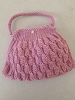 Handgemachte Tasche, gehäkelt, altrosa, neuwertig!