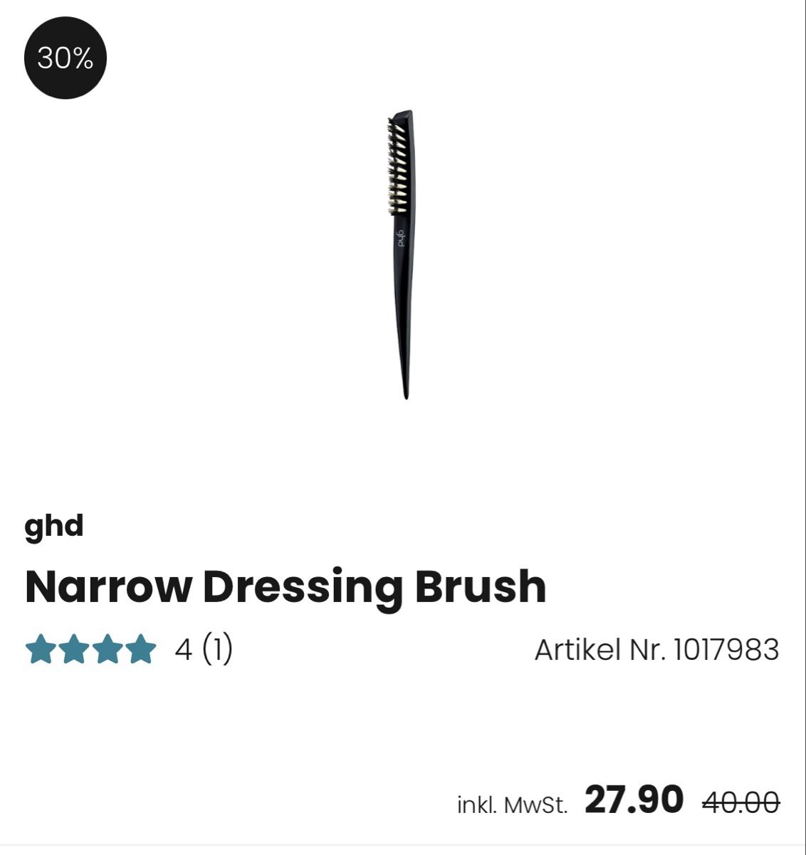 Altro per la cura dei capelli: Neuwertige Ghd Narrow Dressing Brush – Nuovo (secondo la descrizione) da Basel venduto da shirley_gold 2