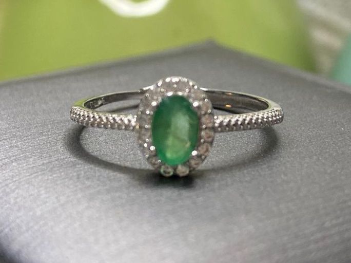 Anelli: Smaragd Ring verstellbar 925 Silber neu – Nuovo (secondo la descrizione) da St. Gallen venduto da GIULESGG 2