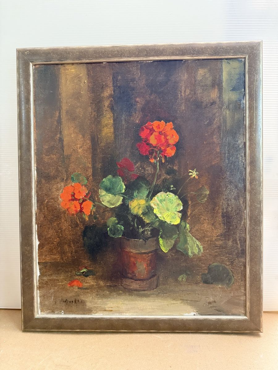 Tableaux: Ölgemälde Geranien - signiert – D'occasion à Solothurn par NUVICO 1