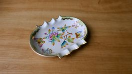 Herend Victoria Porzellan Aschenbecher Blumenmuster Ungarn