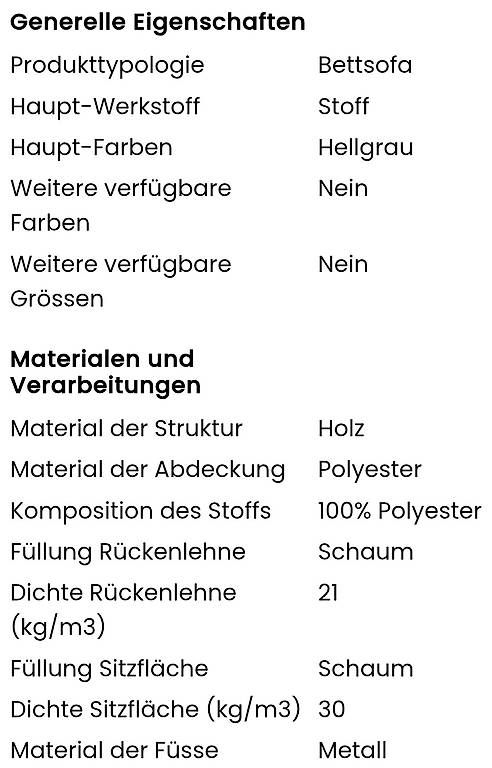 Divani: Bettsofa MARIUS, hellgrau, neuwertig, bequemes Schlafsofa – Usato da Bronschhofen venduto da Bonny13 4
