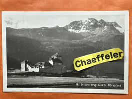 Alte Ansichtskarte: Schloss Crass b. Silvaplana 1930, mit St